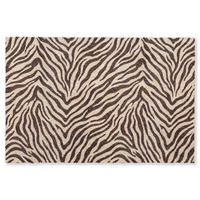 KOBERCE - Zebra - Pruhy - hnedá - 200x140 cm - čierna, textil/plast (200/0.4cm) - OnlyWow