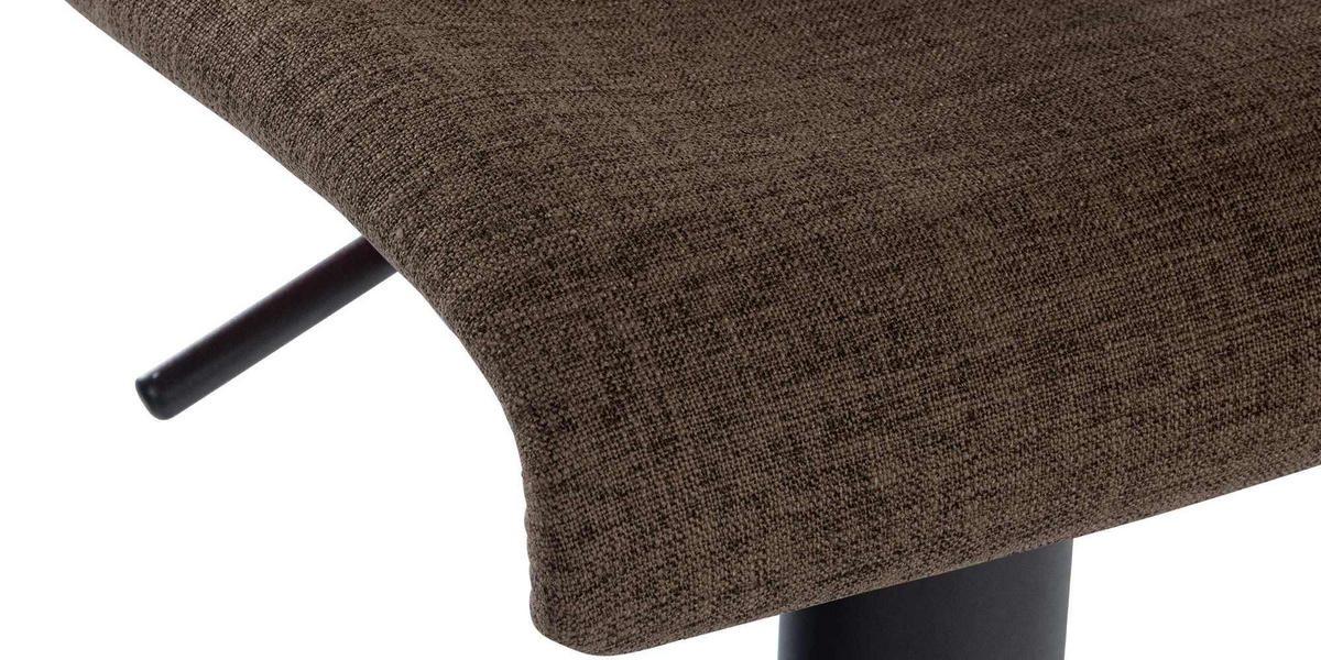 BARHOCKER 2er Set Stoff braun - Schwarz/Braun, Textil/Metall (39/84/36cm) - CLP