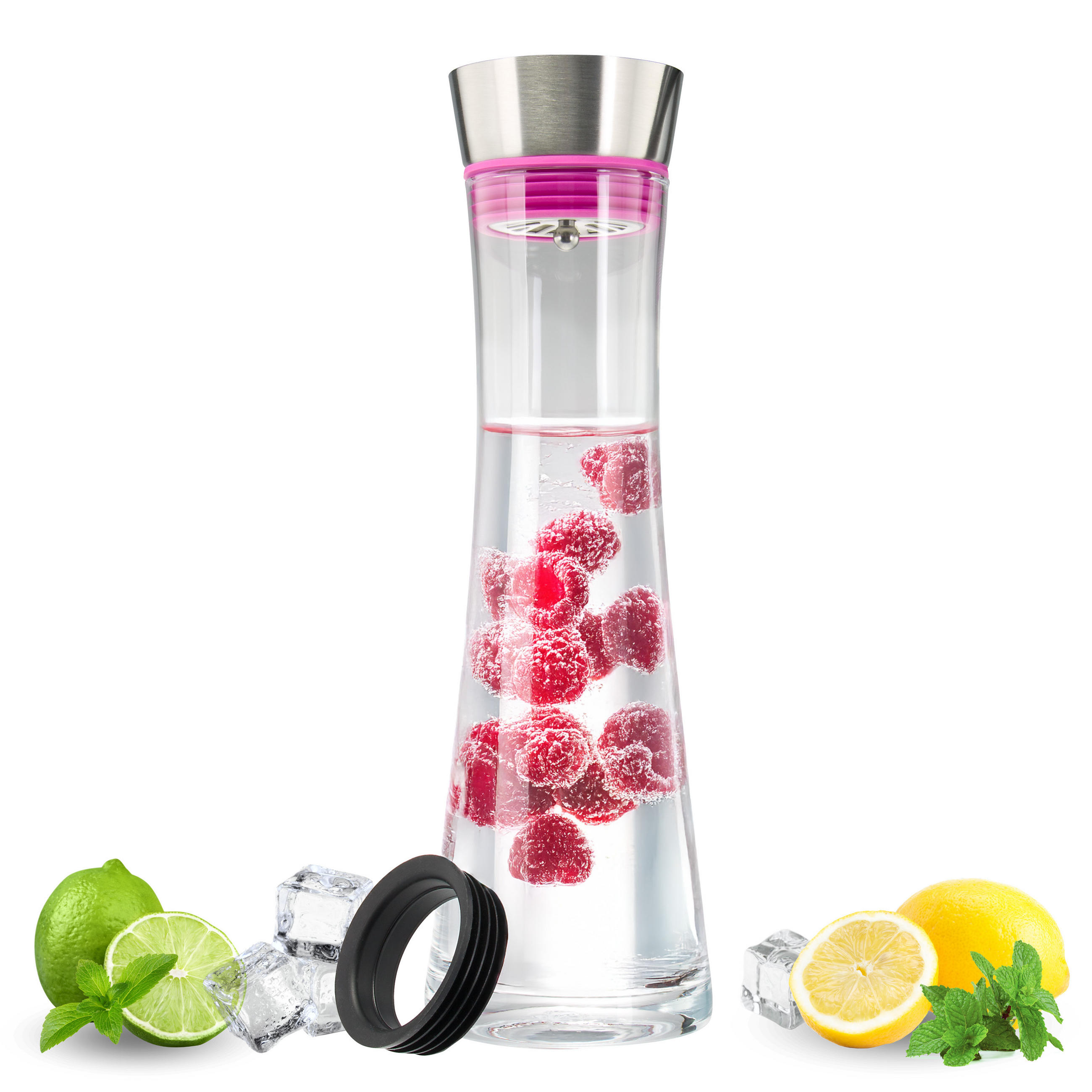 GLASKARAFFE Svea 1,2 Liter, lila - Lila, Glas (1.2L) - bremermann