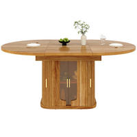 ESSTISCH Walnussoptik aus MDF mit Glas-Schubladenfronten 118–158 × 118 × 77 cm - Walnussfarben, Holzwerkstoff (158/118/77cm) - Luhomfu