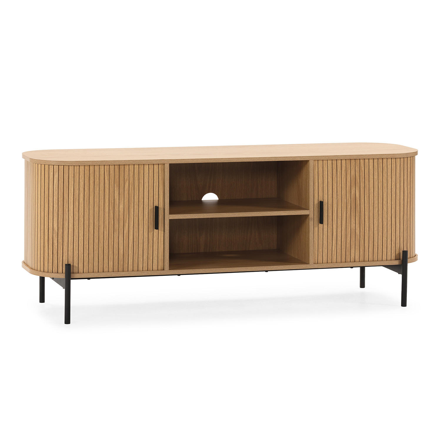 TV-ELEMENT Mónaco 2 türen Eiche-Optik - Honigeiche, Holzwerkstoff (140/55/40cm) - VS Venta-stock