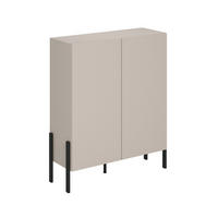 KOMODA Bérénice Kašmír a čierna - béžová, kompozitné drevo (114/135/40cm) - Petits-meubles