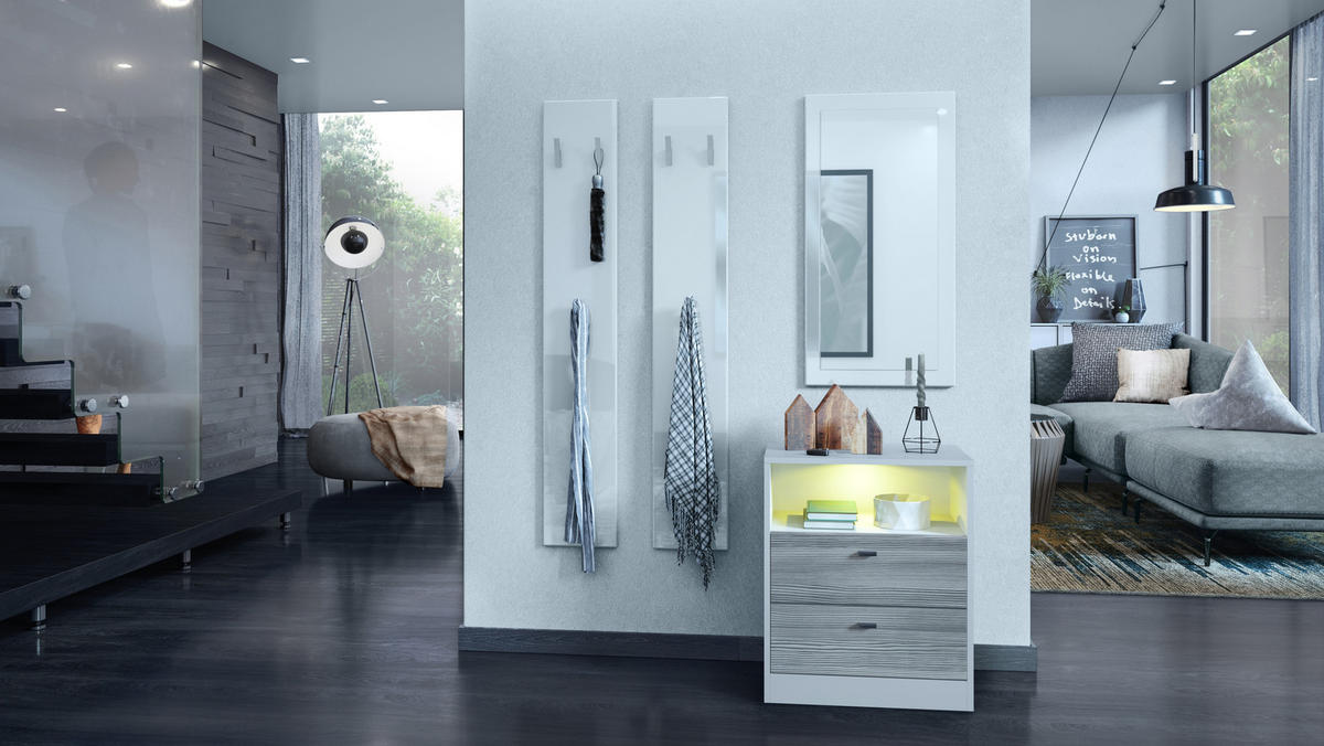 KOMMODE Pino Fronten in Avola-Anthrazit - Anthrazit, Holzwerkstoff (56/67.5/36cm) - Vladon