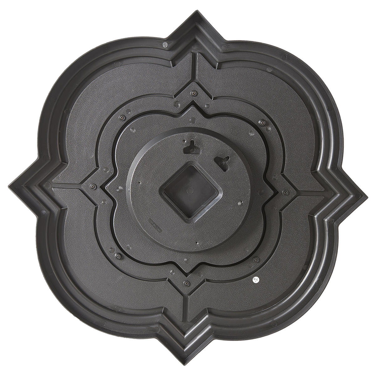 WANDSPIEGEL schwarz 51 cm Cobeta - Schwarz, Kunststoff (51/51/5cm) - Beliani