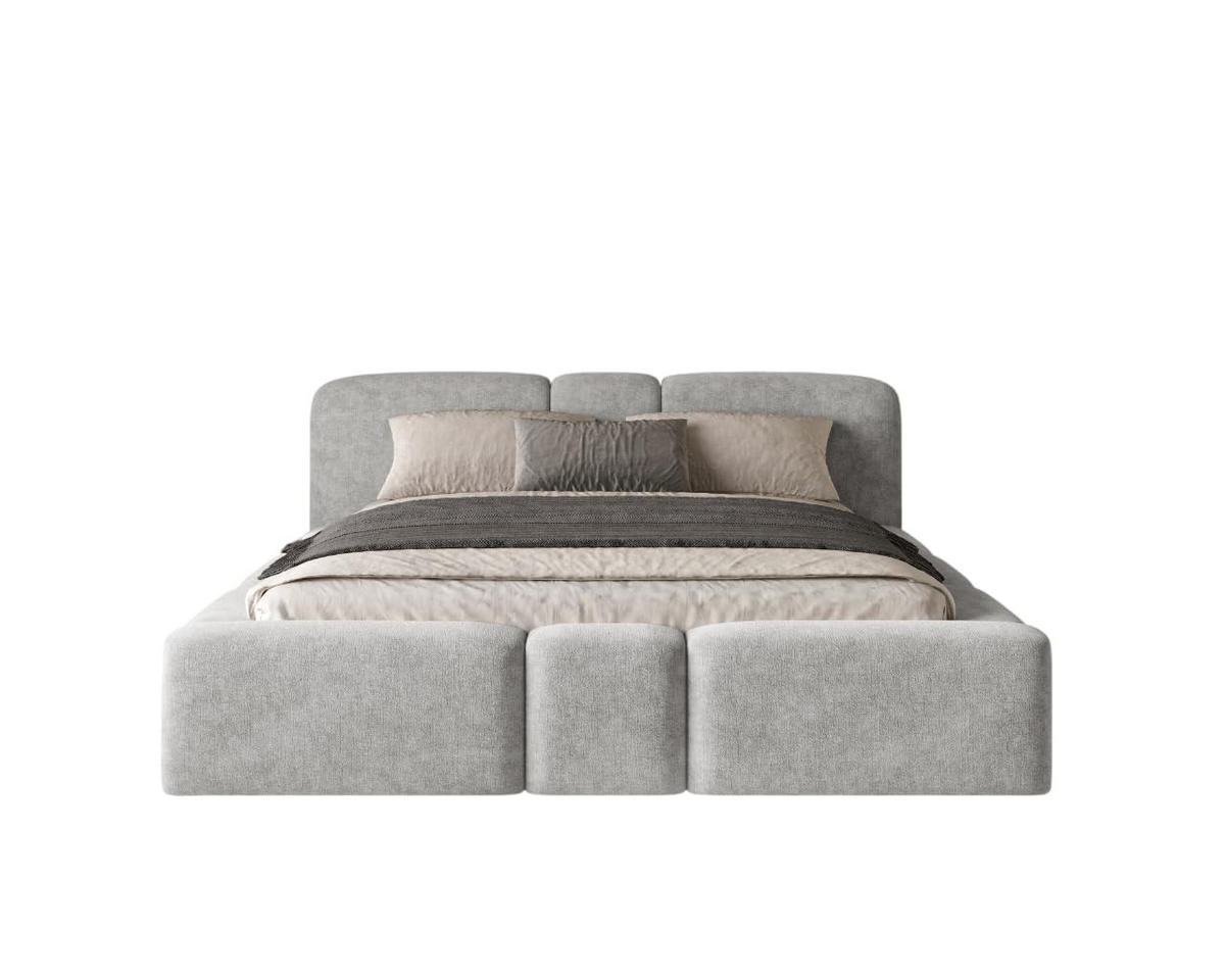 POLSTERBETT Monte160x200 cm- Bettkasten und Stauraum - Doppelbett mit Stabilem Metallrahmen - Dunkelgrau - Dunkelgrau, Holzwerkstoff (160/200cm) - Chilly