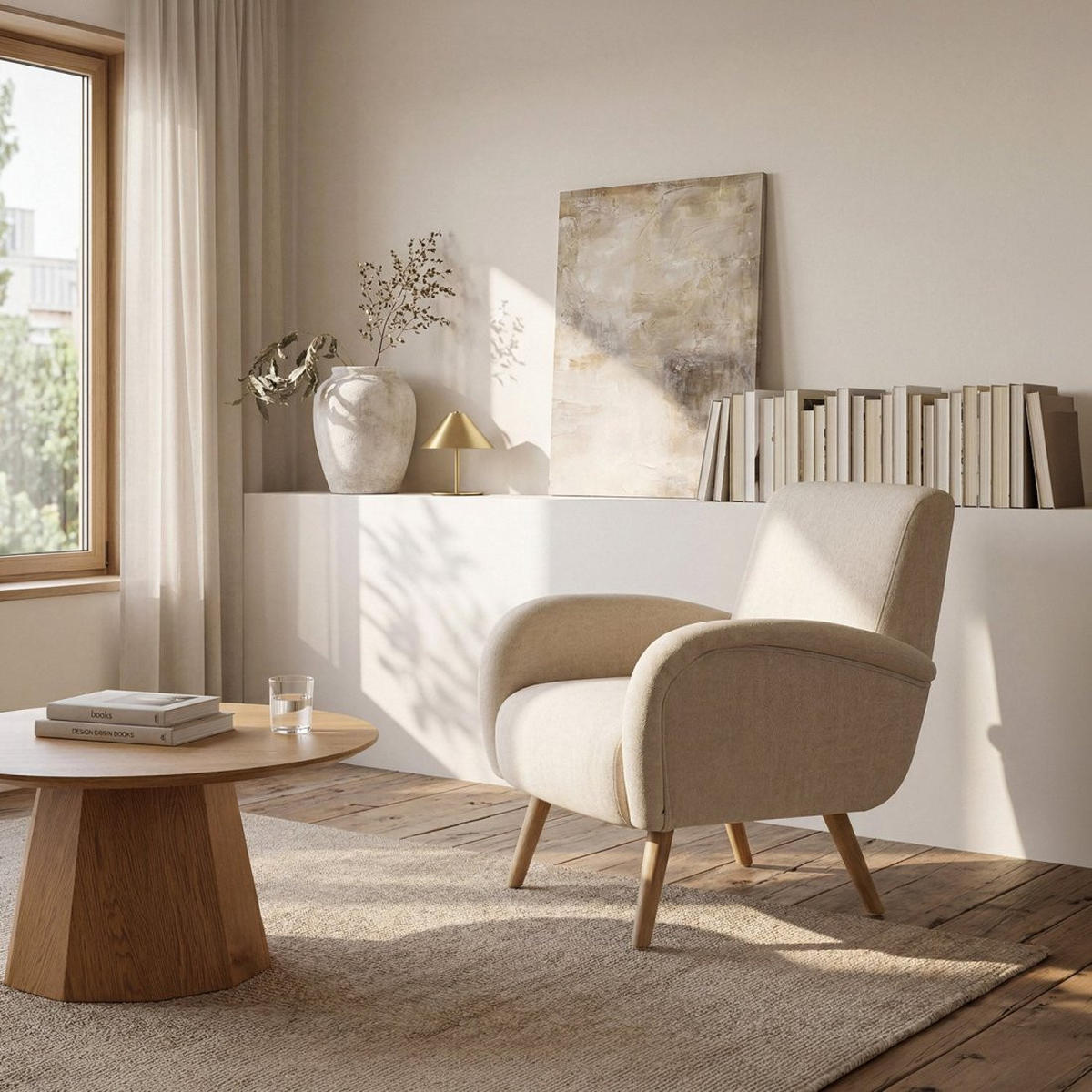 LESESESSEL Iraida Beige 73 cm x 82 cm - Beige, Textil (73/82/74cm) - Klast Home