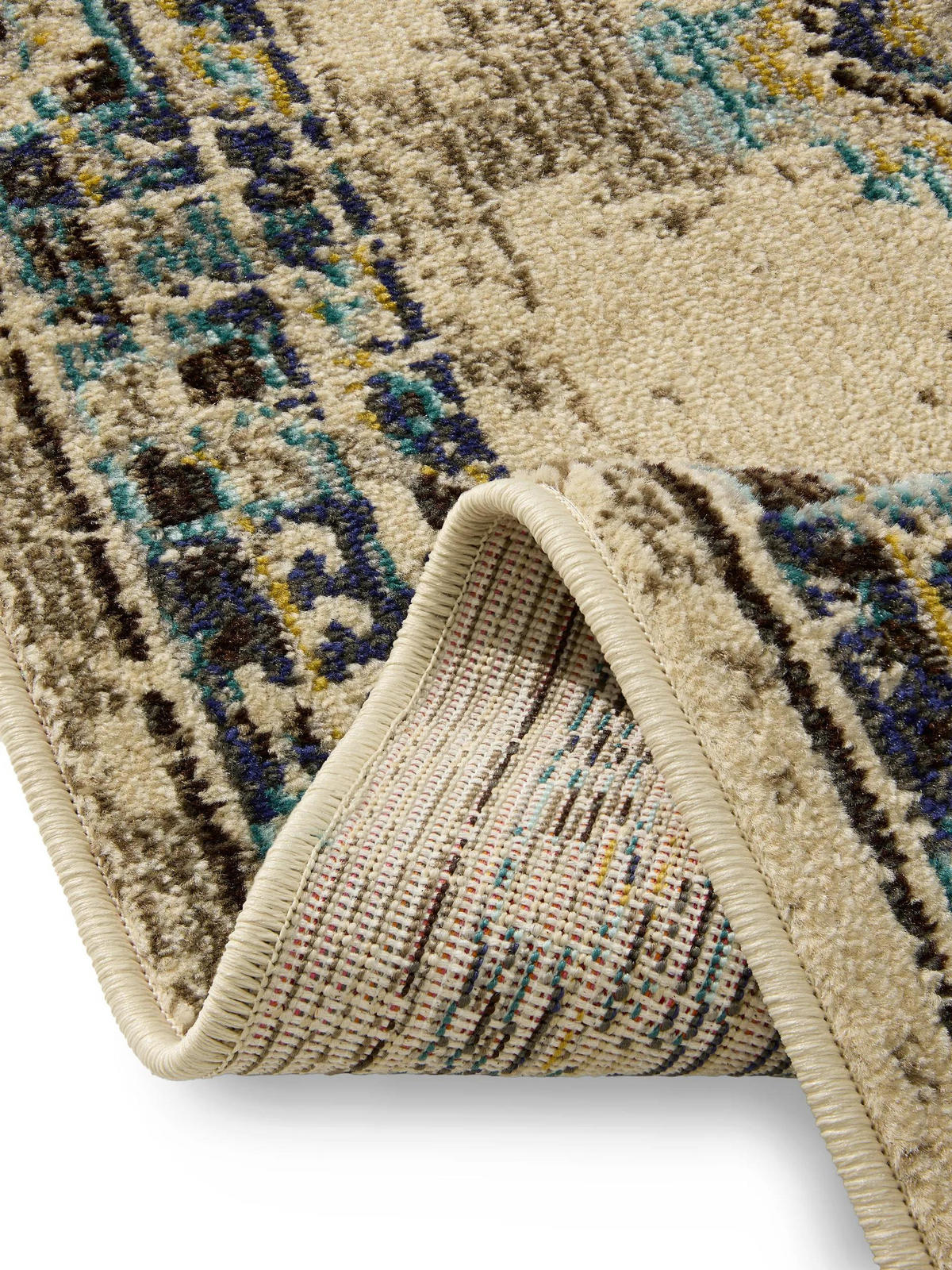 TEPPICH Casa Beige/Türkis 300x400 cm - Beige, Textil (300/400cm) - benuta Nest