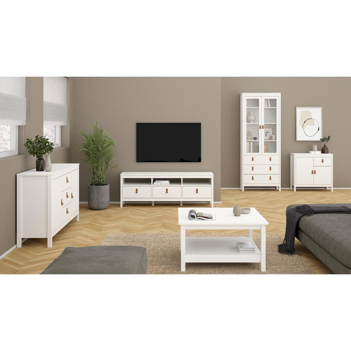 COUCHTISCH, Madrid, Weiß, Spanplatte foliert, 81 x 81 x 45 cm - Weiß, Holzwerkstoff (81/81/45cm) - ebuy24