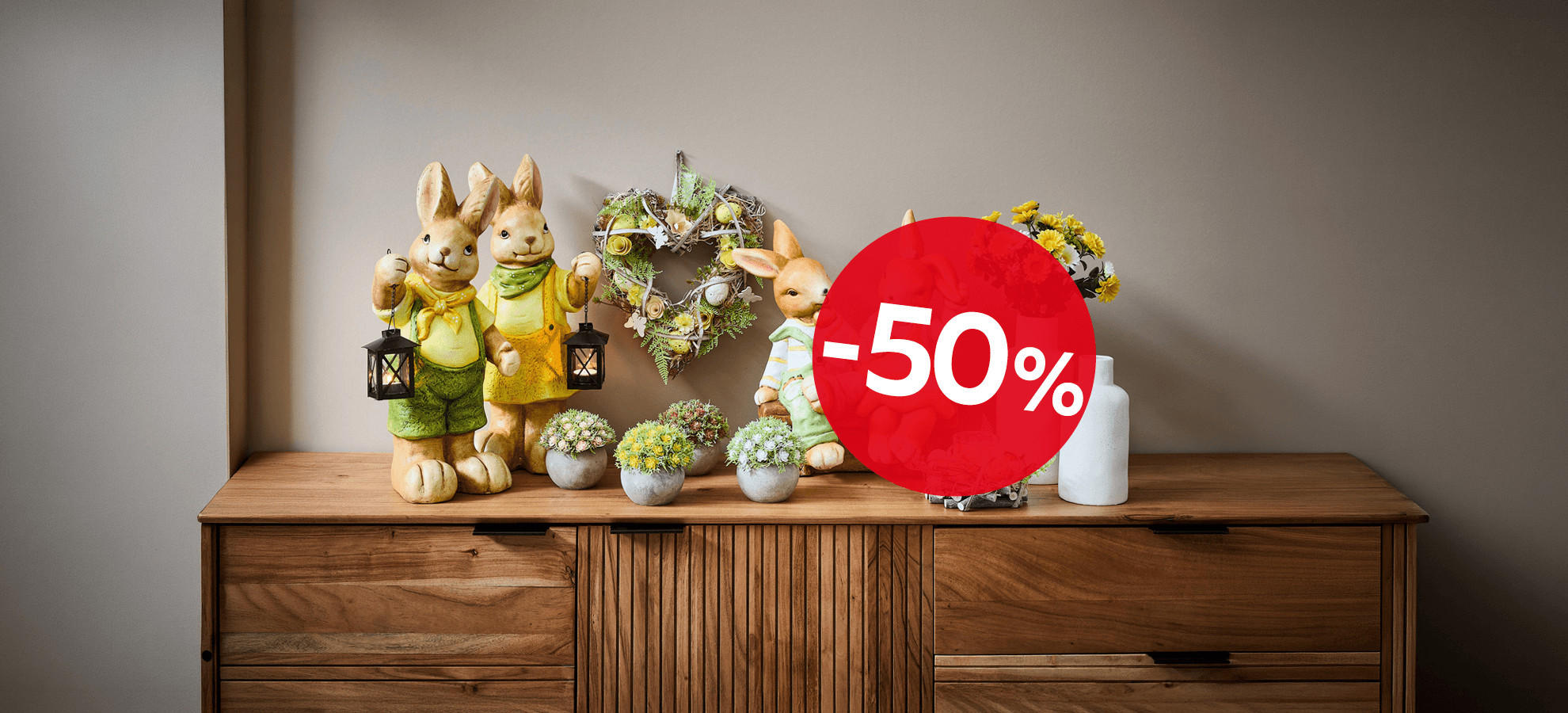 -50 % na velikonoční dekorace