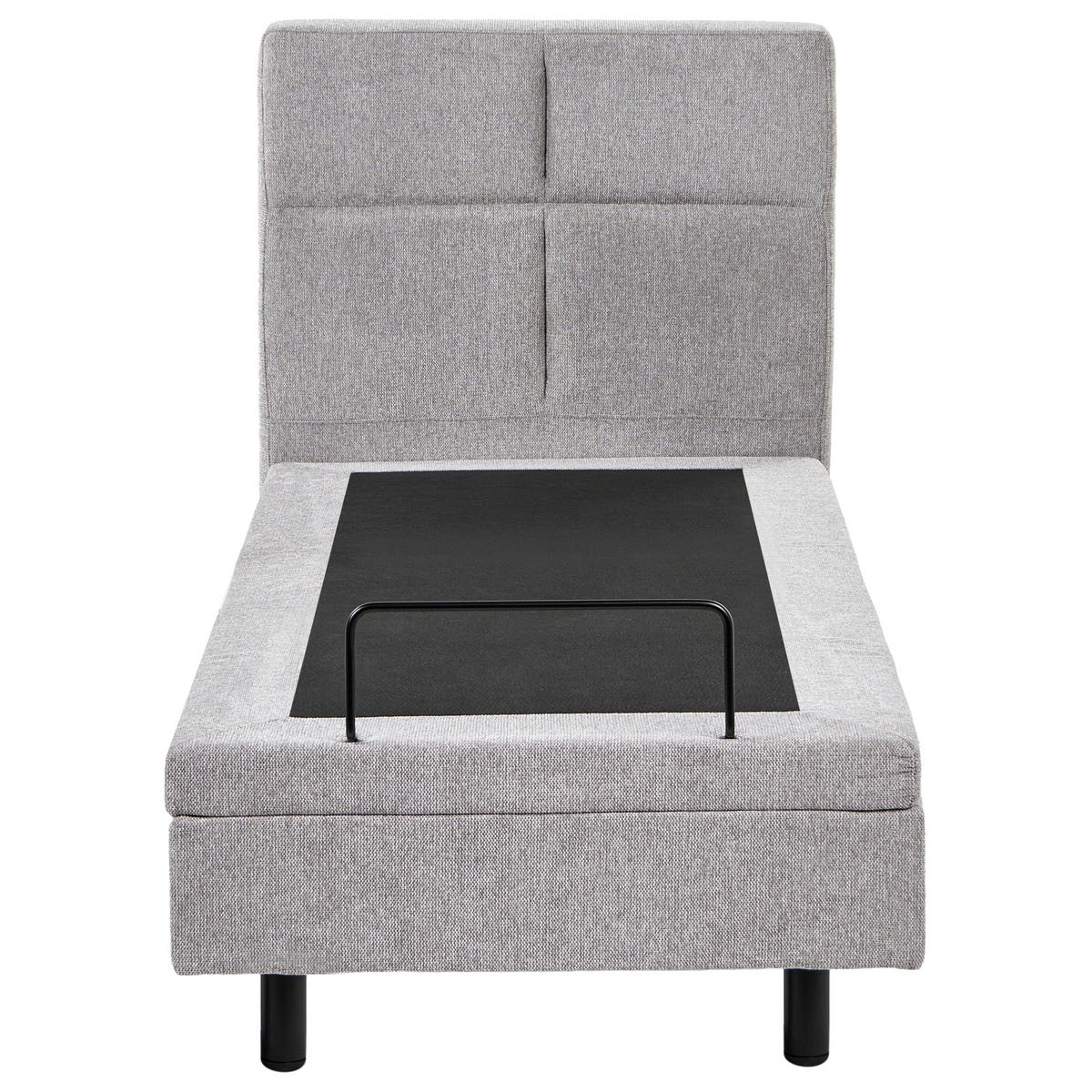 BETT verstellbar 80/200 cm Stoff Hellgrau Viceroy - Hellgrau, Textil (80/200cm) - Beliani