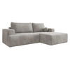ECKSOFA Mivo, Seite: Rechts - Greige/Schwarz, Holz/Kunststoff (266/163cm) - MIRJAN24