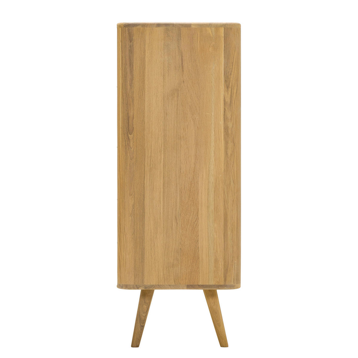 KOMMODE - Wildeiche teilmassiv, Weiß / Eiche - Weiß, Holzwerkstoff (90/110/42cm) - home24