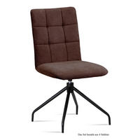 ESSZIMMERSTUHL drehbar (4er-Set) Dolley 47x91x60 Schwarz/Braun - Schwarz/Braun, Kunststoff (60/91/47cm) - 58aufmkessel