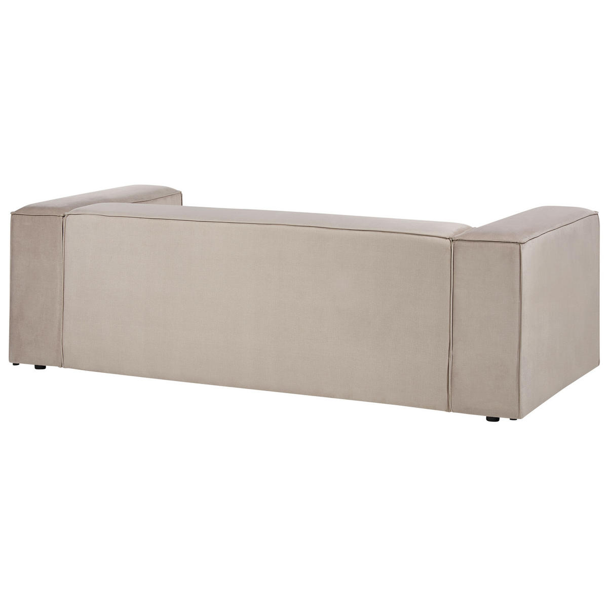 2-SITZER-ECKSOFA Samtstoff taupe linksseitig Vernon - Beige, Textil (236/175cm) - Beliani