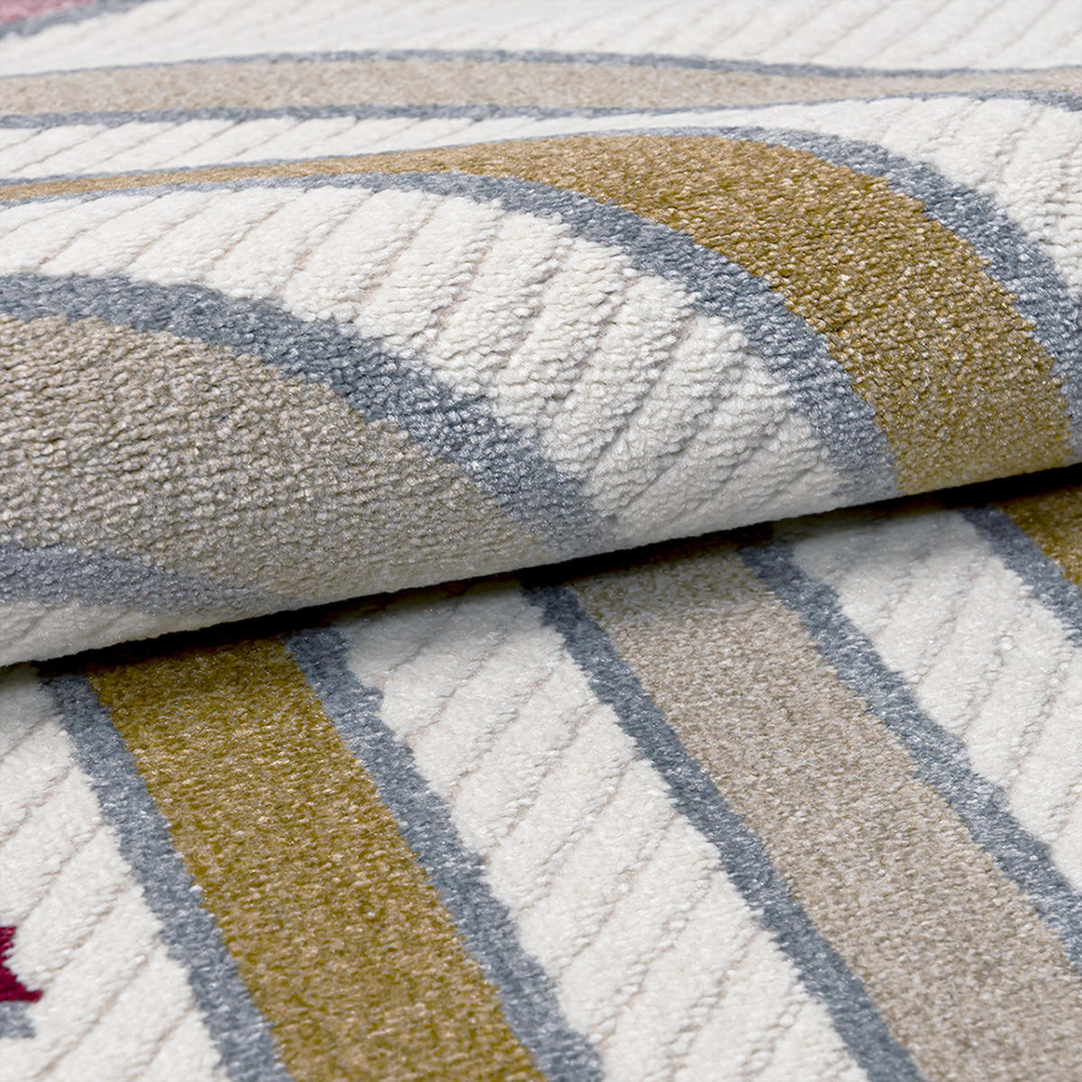 BARNMATTA Alora Rojo Mazovia 120x170cm Creme Rosa Geometrisk Kort Lugg - Cremefärgad, Textil (120/170cm) - Mazovia