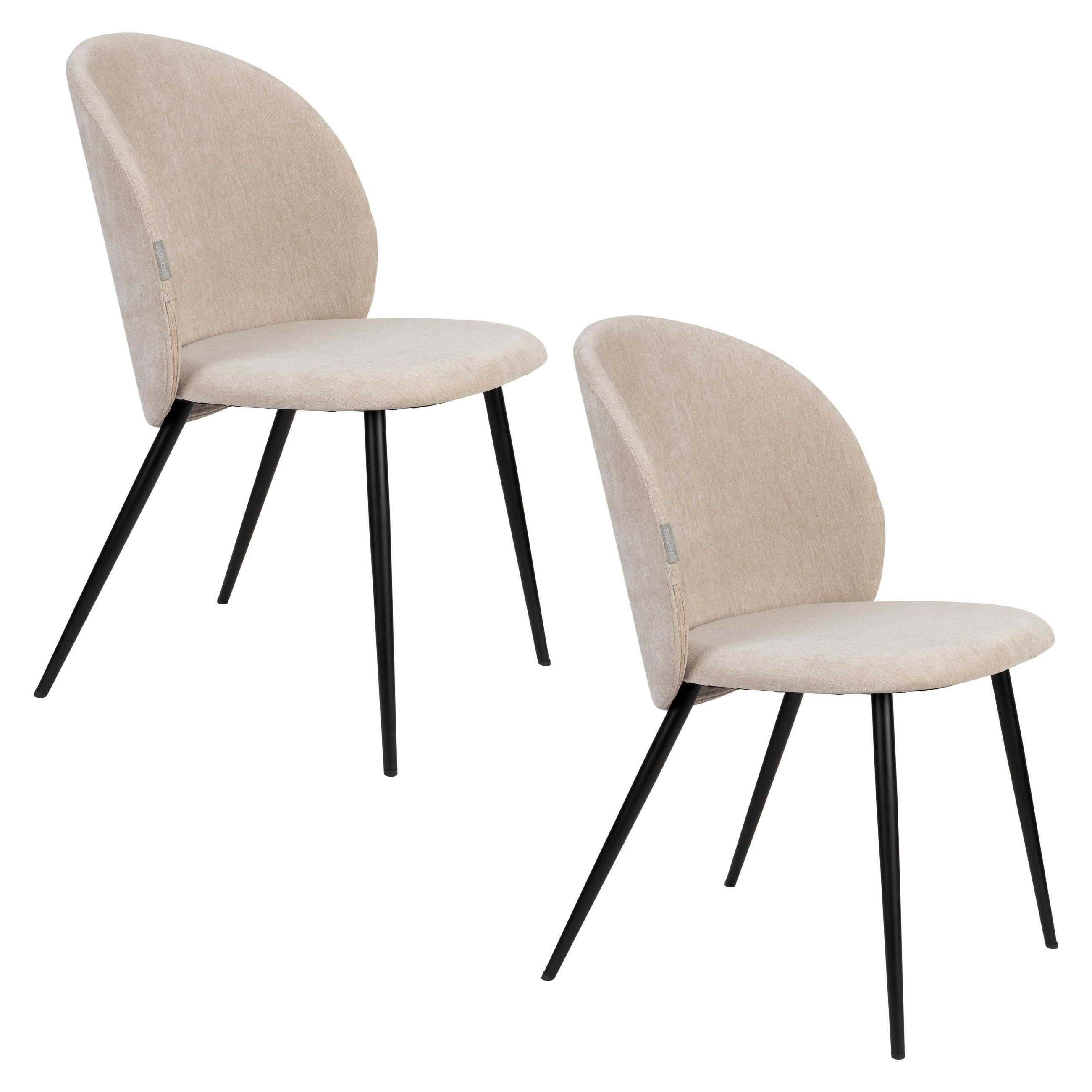 ESSZIMMERSTUHL Cozy Beige - 2 er Set - Beige, Holzwerkstoff (53/82/57cm) - Zuiver