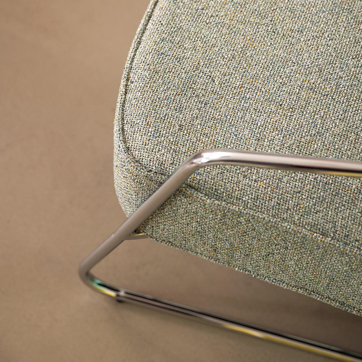 SESSEL - Webstoff - Grün, Textil/Metall (60/59/69cm) - home24