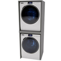 WASCHMASCHINENSCHRANK für Waschmaschine & Wäschetrockner 66/180/65cm - Dunkelgrau, Holzwerkstoff (66/180/65cm) - CraftPAK