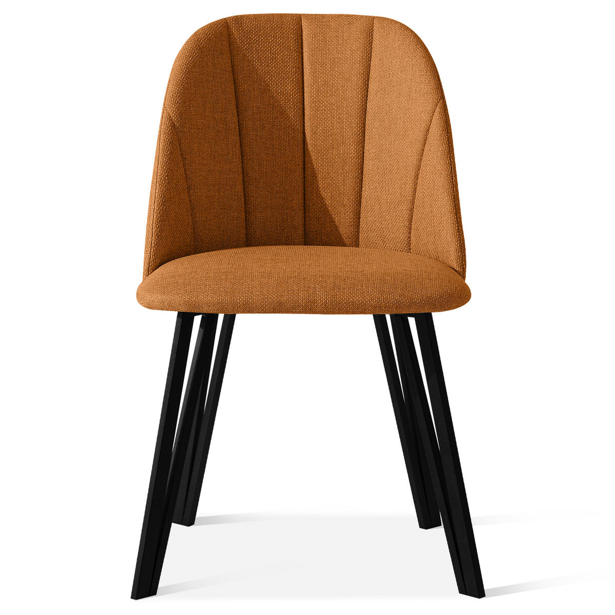 POLSTERSTUHL SPENO Esszimmerstühle 2er Set - Rot/Schwarz, Holz/Textil (52/85/58cm) - KONSIMO®