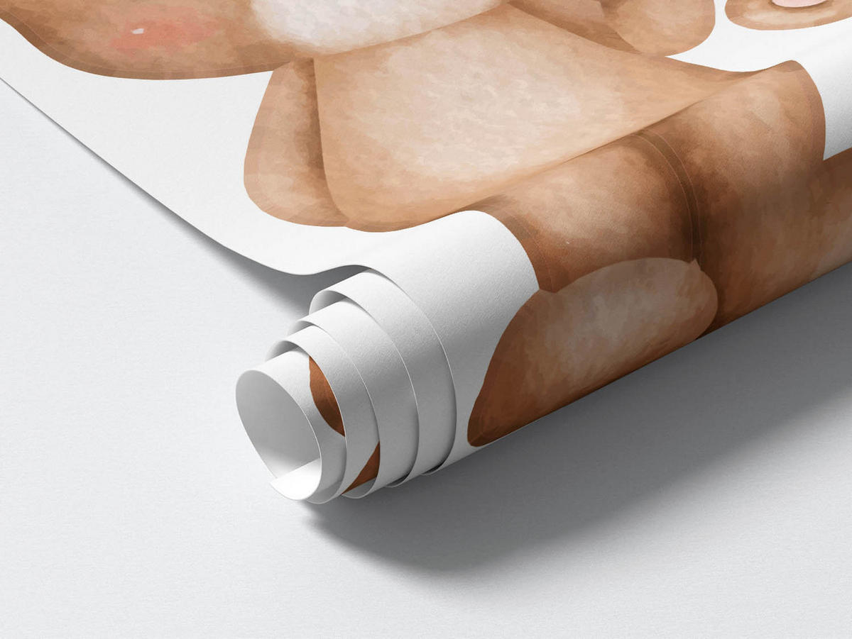 WANDAUFKLEBER 60x95cm - Niedliche Teddybären - Multicolor, Kunststoff (60/95/0.1cm) - Wallfluent