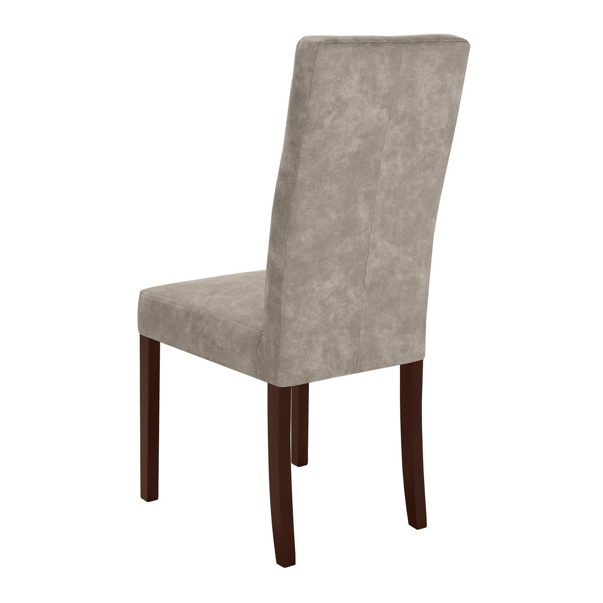 STUHL Solis mit wengefarbenen Holzbeinen, Polsterstuhl, Cappuccino - Wengefarben/Cappuccino, Holz (45/100/42cm) - Beautysofa