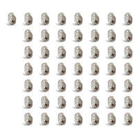 GARDEROBENSTANGENHALTERN, Zamak, Vernickelt 50er-set - Nickelfarben, Kunststoff (18/4/20cm) - EMUCA