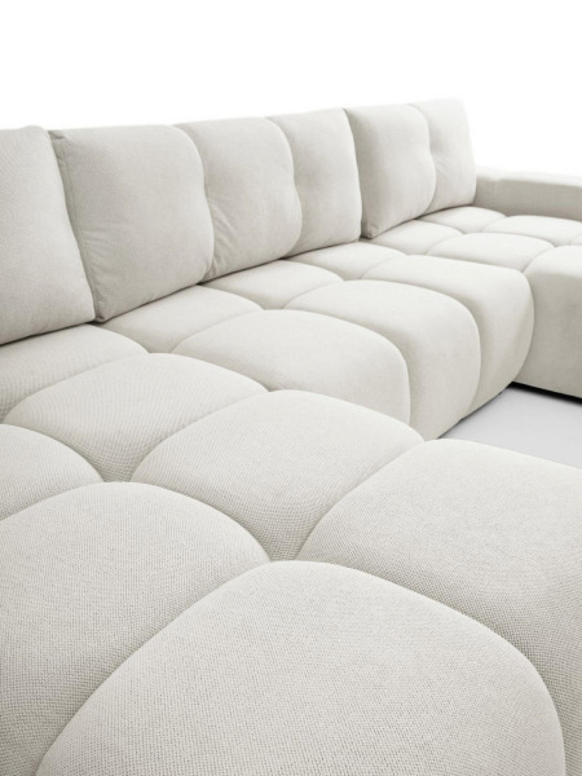 ECKSOFA Ecru SOHI Mit Schlaffunktion - Ecru, Textil (359/177cm) - Sepro Meble