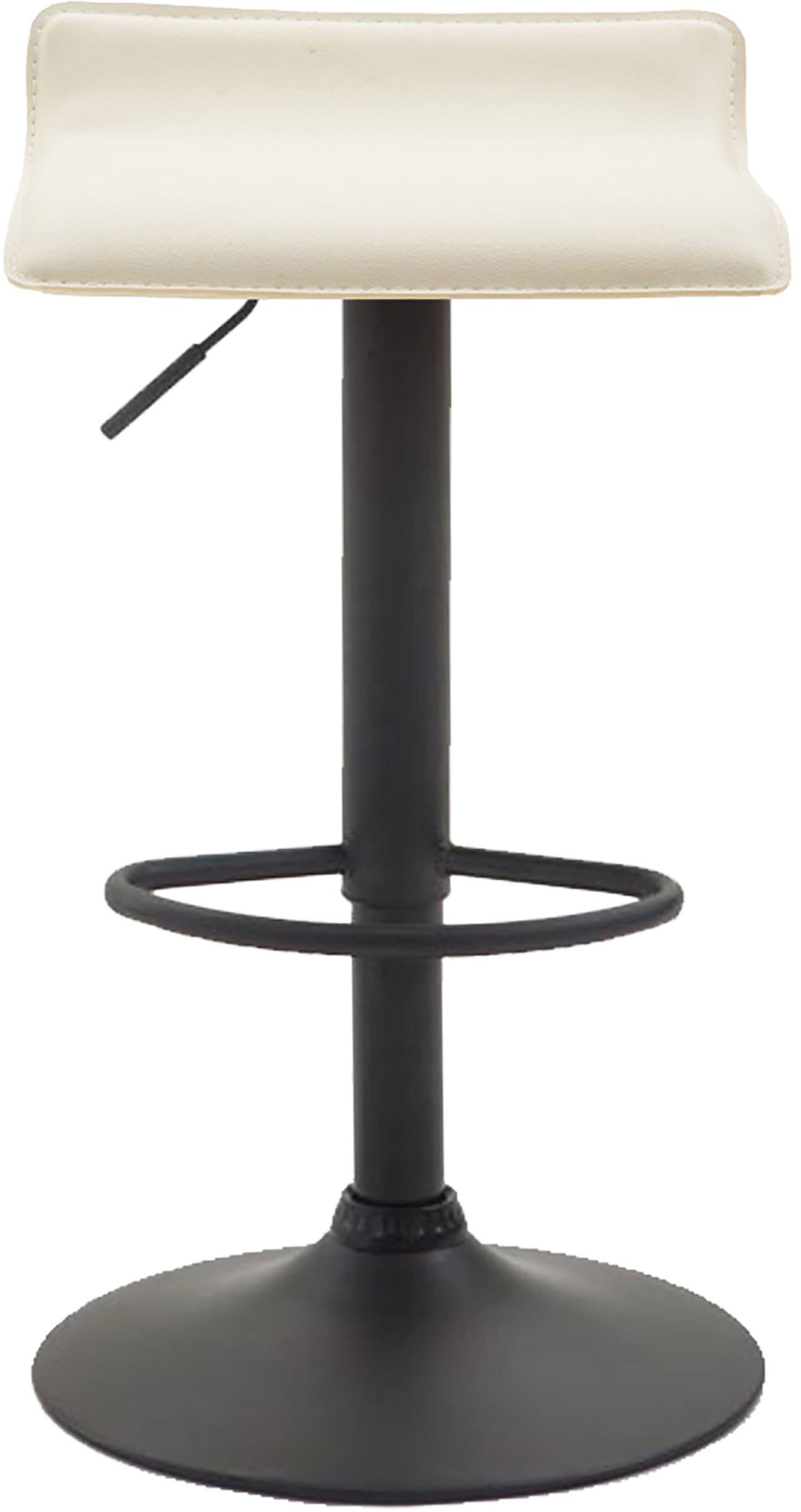 BARHOCKER Lederlook creme - Creme/Schwarz, Textil/Metall (36/63/39cm) - CLP