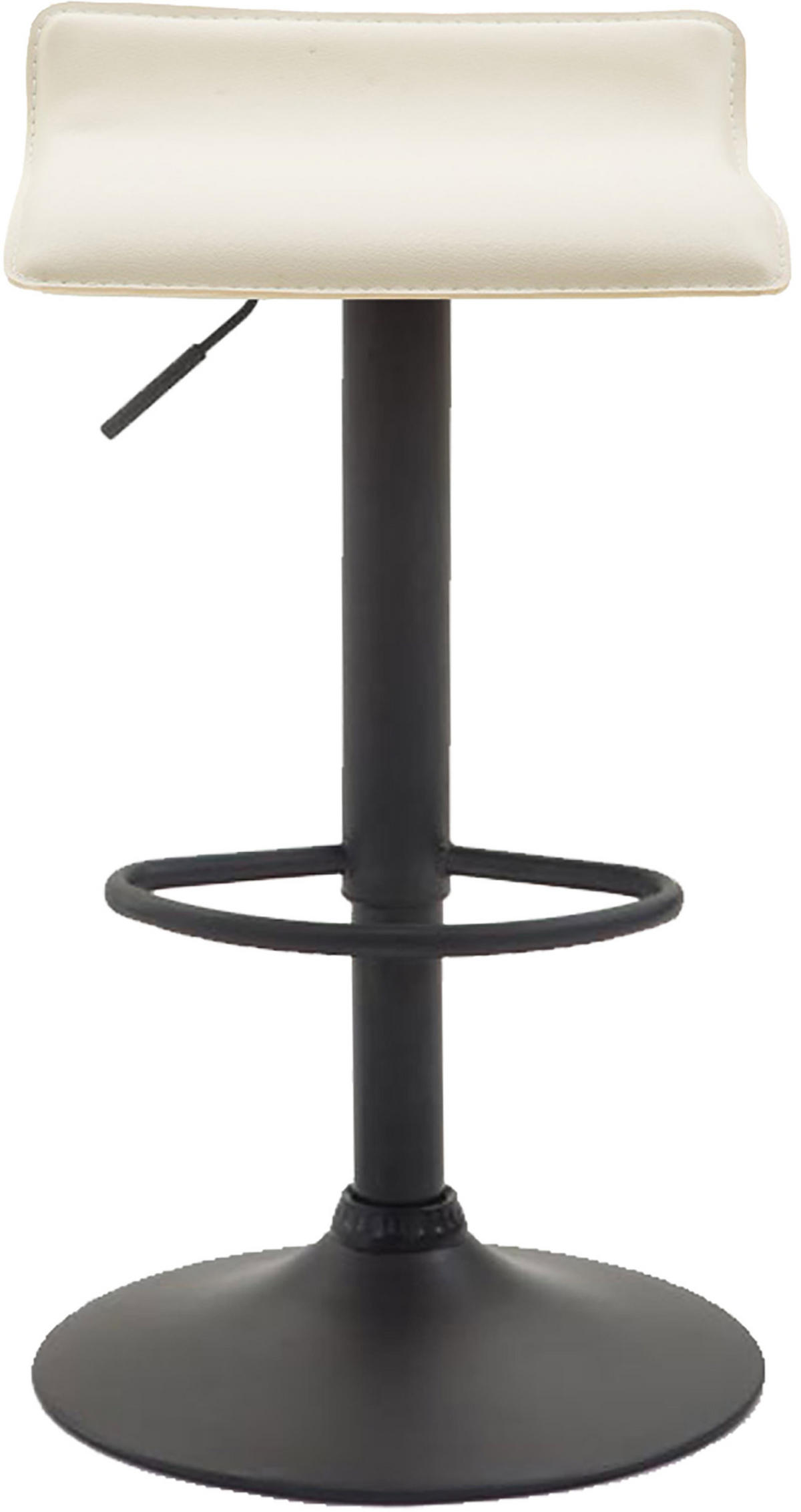 BARHOCKER Lederlook creme - Creme/Schwarz, Textil/Metall (36/63/39cm) - CLP