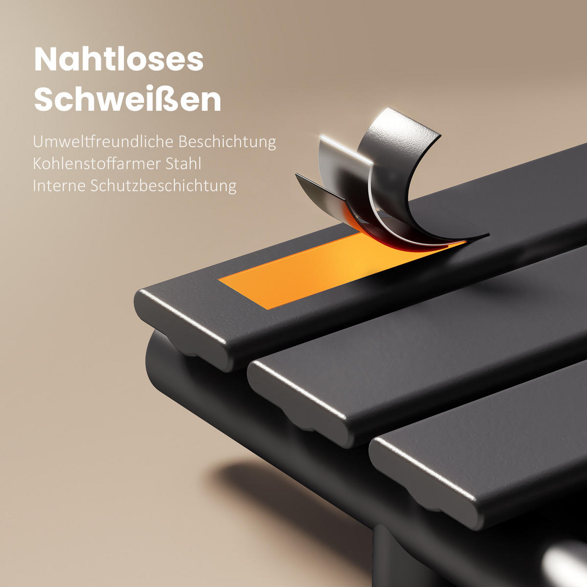 HEIZKÖRPER Elektrisch WLAN Thermostat Anthrazit 132/60 cm - Anthrazit, Metall (60/132/5.9cm) - EMKE