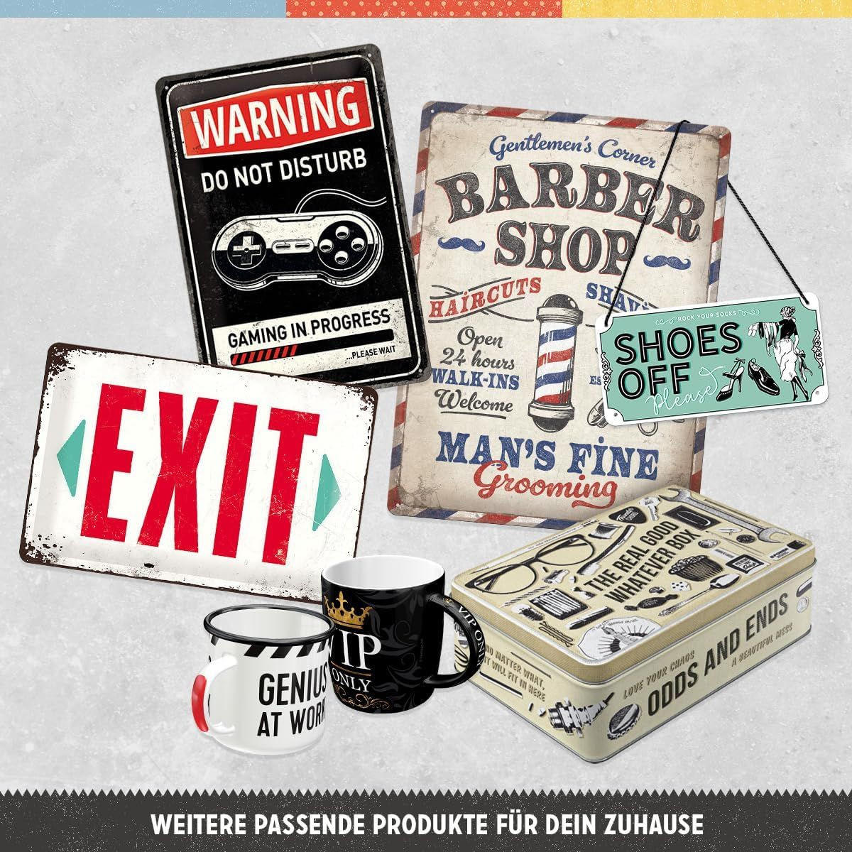 MAGNET 6/8 cm Frau Elster - Multicolor, Metall (6/8/0.1cm) - Nostalgic-Art