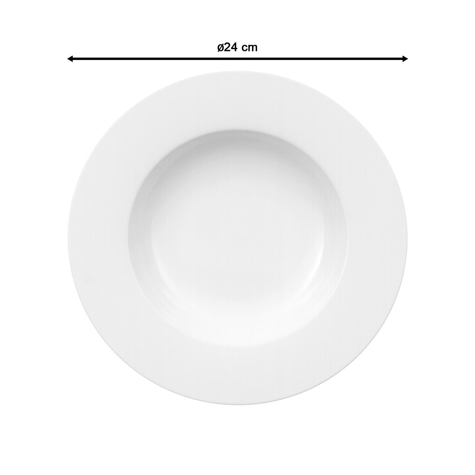 SUPPENTELLER Royal weiß ø 24.0 cm 6er Set - Weiß, Keramik (24cm) - Villeroy & Boch