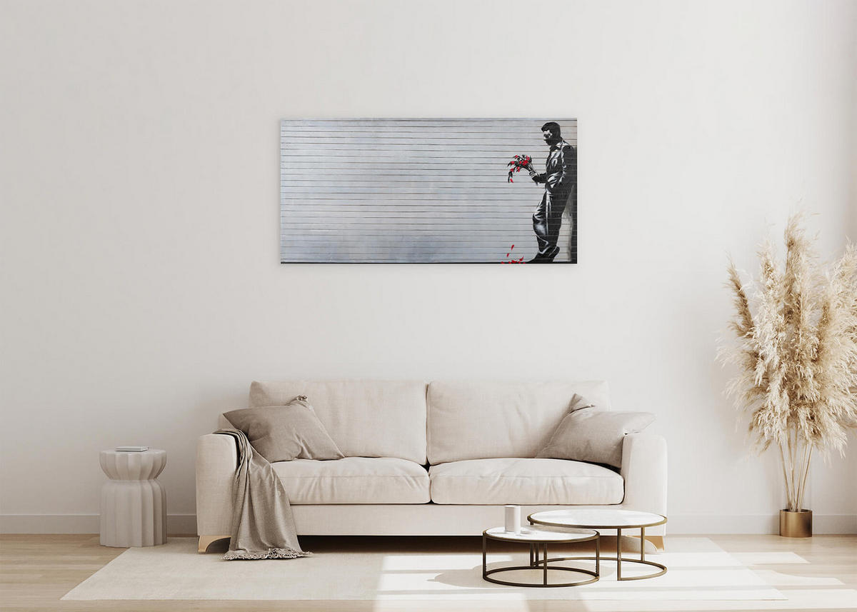 RUČNE MAĽOVANÝ AKRYLOVÝ OBRAZ 120/60 cm, čierny, abstraktný geometrický motív - čierna, drevo/textil (120/60cm) - KUNSTLOFT