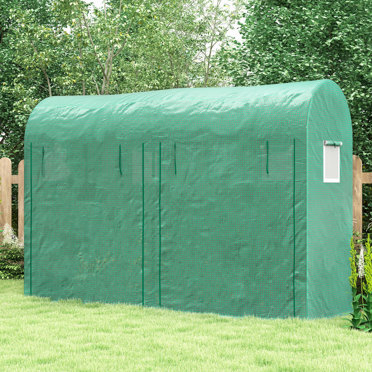 GEWÄCHSHAUS 300x100x200 cm grün - Grün, Kunststoff (300/200/100cm) - Fortuna Lai