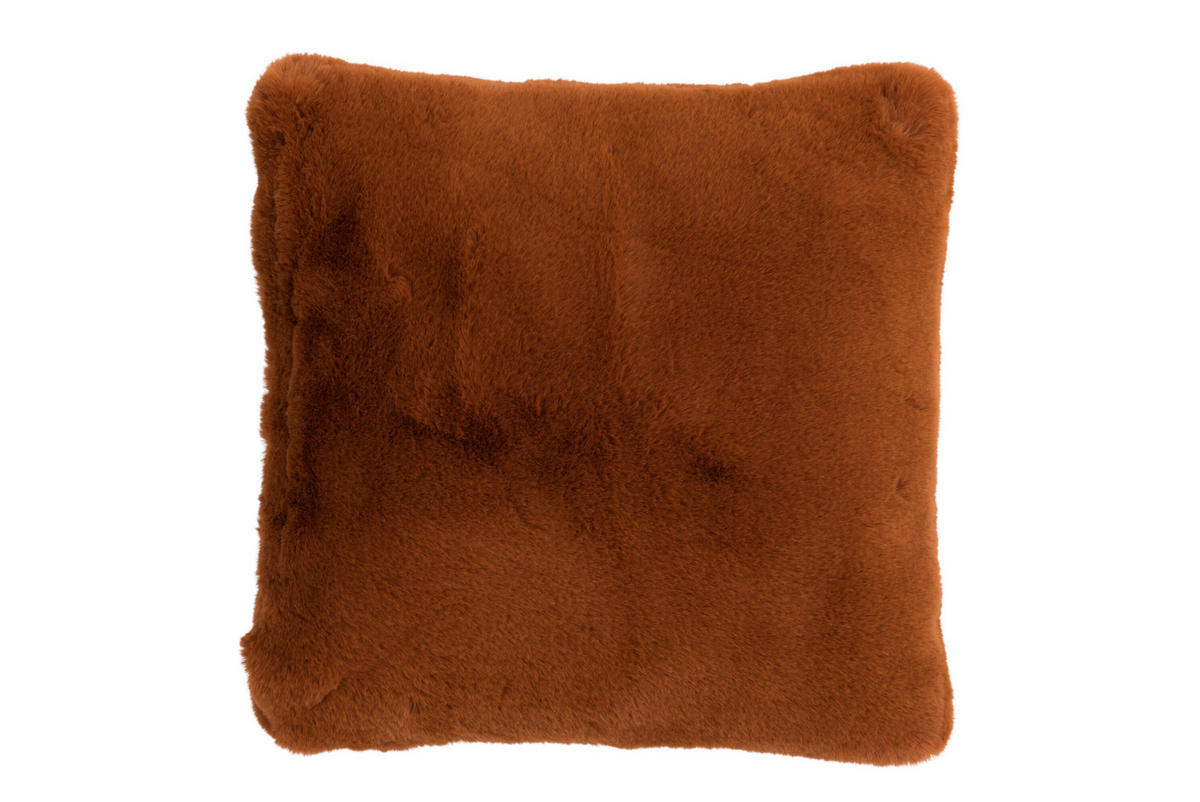 KISSEN CUTIE - Pelz - Orange - Terra cotta, Fell (45/45cm) - J-Line