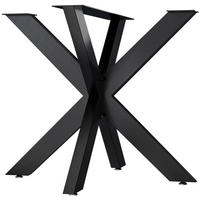 TISCHBEIN eckig 85/85/71 cm Metall Industrial Schwarz - Schwarz, Metall (85/71/85cm) - CLP