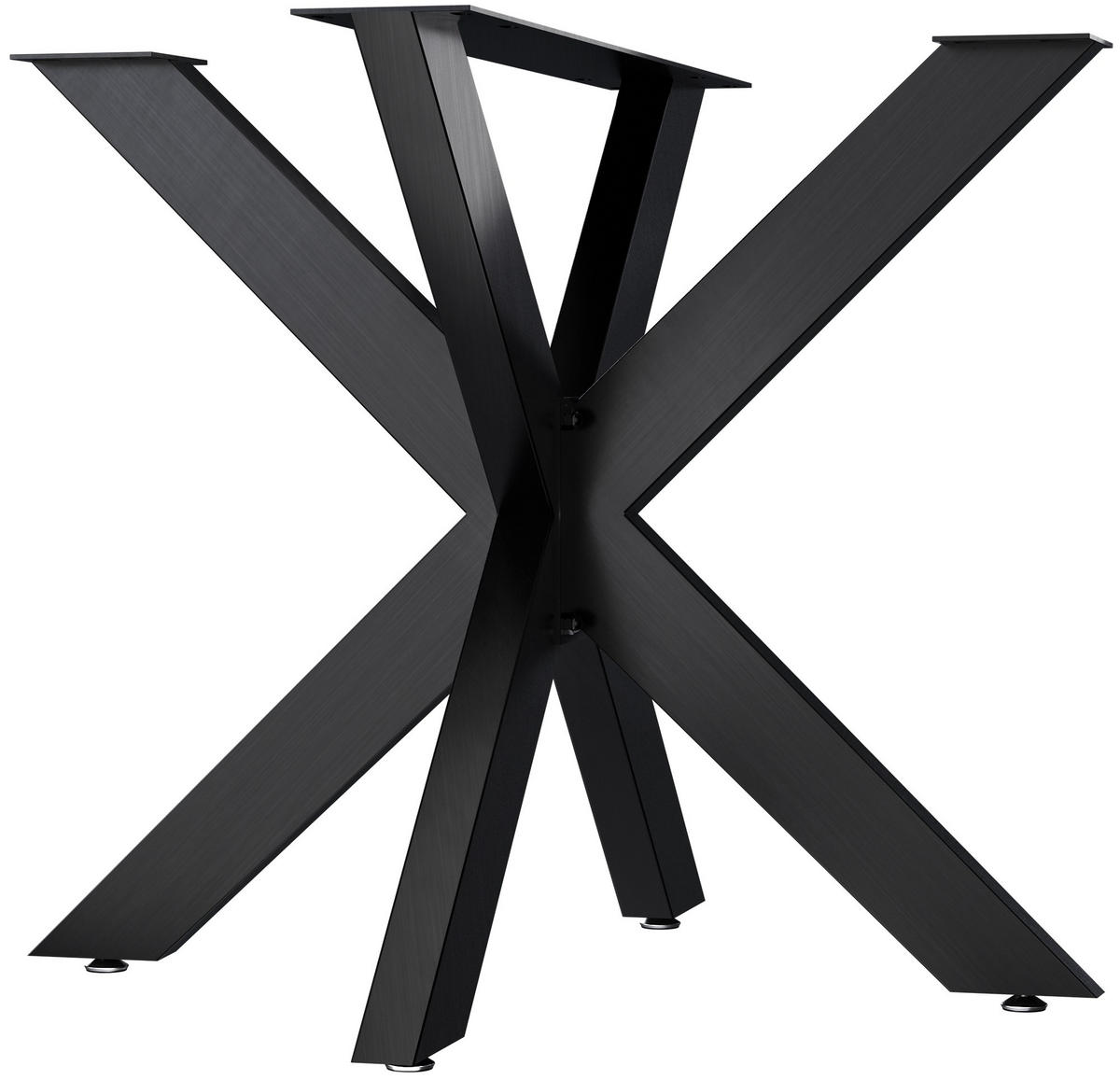 TISCHBEIN eckig 85/85/71 cm Metall Industrial Schwarz - Schwarz, Metall (85/71/85cm) - CLP