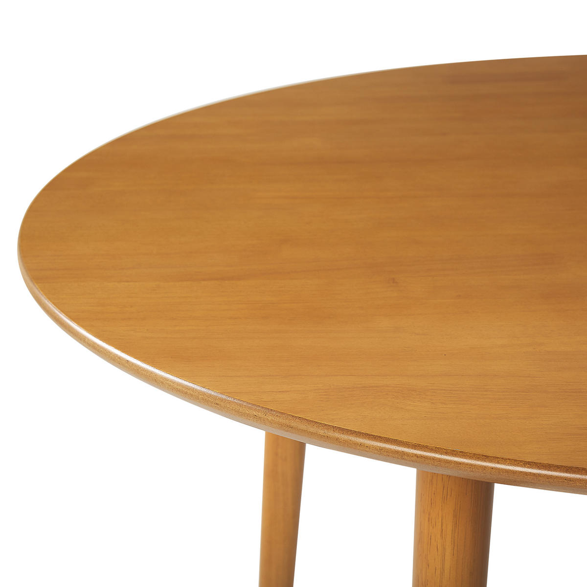 JÍDELNÍ STŮL 110/110/75 cm Světle hnědý Kulatý Radan - světle hnědá, kompozitní dřevo (110/110/75cm) - Beliani