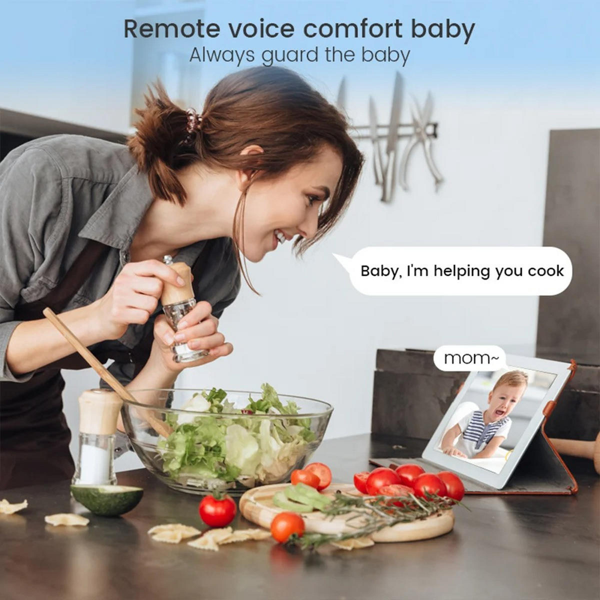 BABYPHONE 3MP Video Monitor, Weiß - Weiß, Kunststoff - Kaket