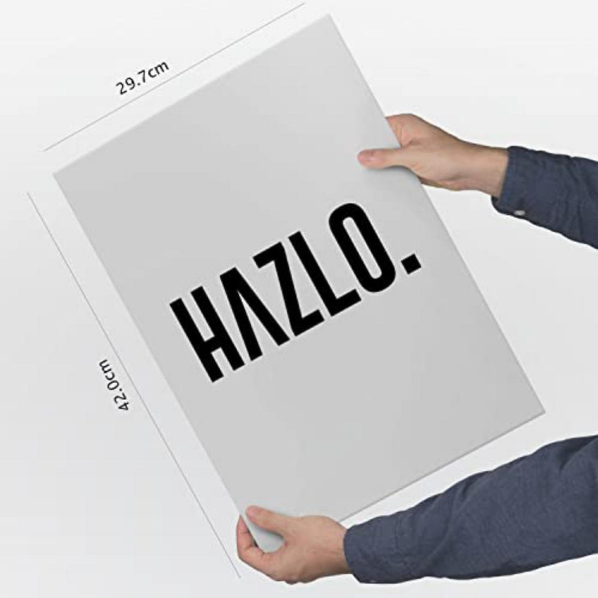 POSTER Set mit 4 Leidenschaft TypografieStil A3 Rahmenlos - Klar, Papier (29.7/3cm) - Nacnic