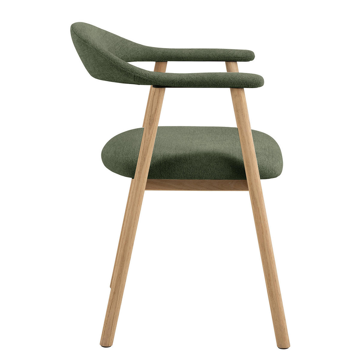 ARMLEHNENSTUHL - 2er-Set - Eiche Bianco/Beige, Eichenholz/Holz (56/76/54cm) - home24
