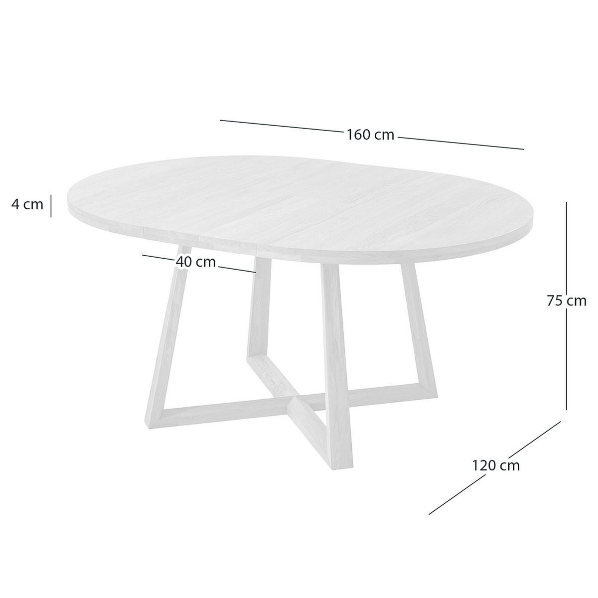 ESSTISCH - Eiche massiv - Eichefarben/Braun, Holz (120/120/75cm) - home24