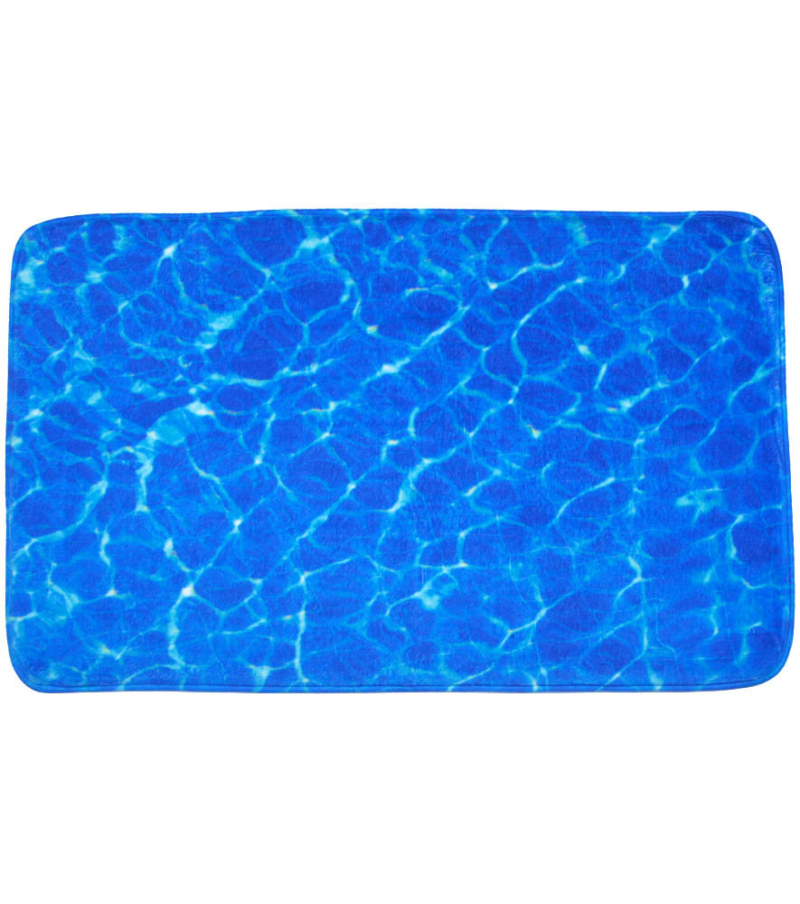 BADTEPPICH Lagune 50 x 80 cm - Blau, Textil (50/80cm) - Sanilo