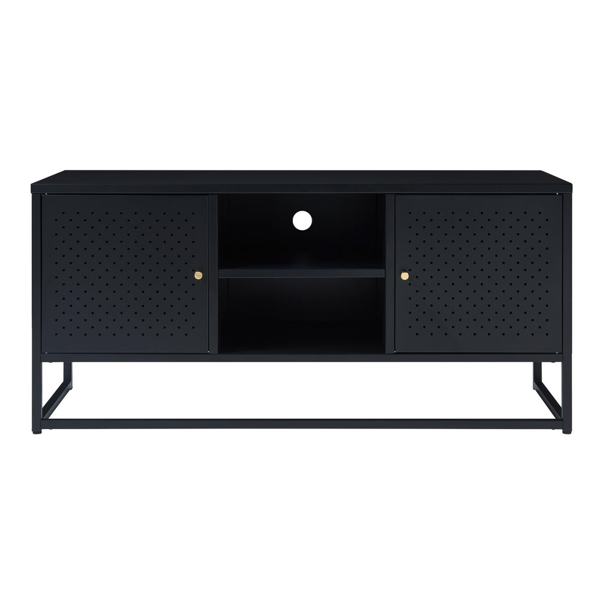 TV-ELEMENT Janakkala - Schwarz, Metall (120/55/40cm) - [en.casa]