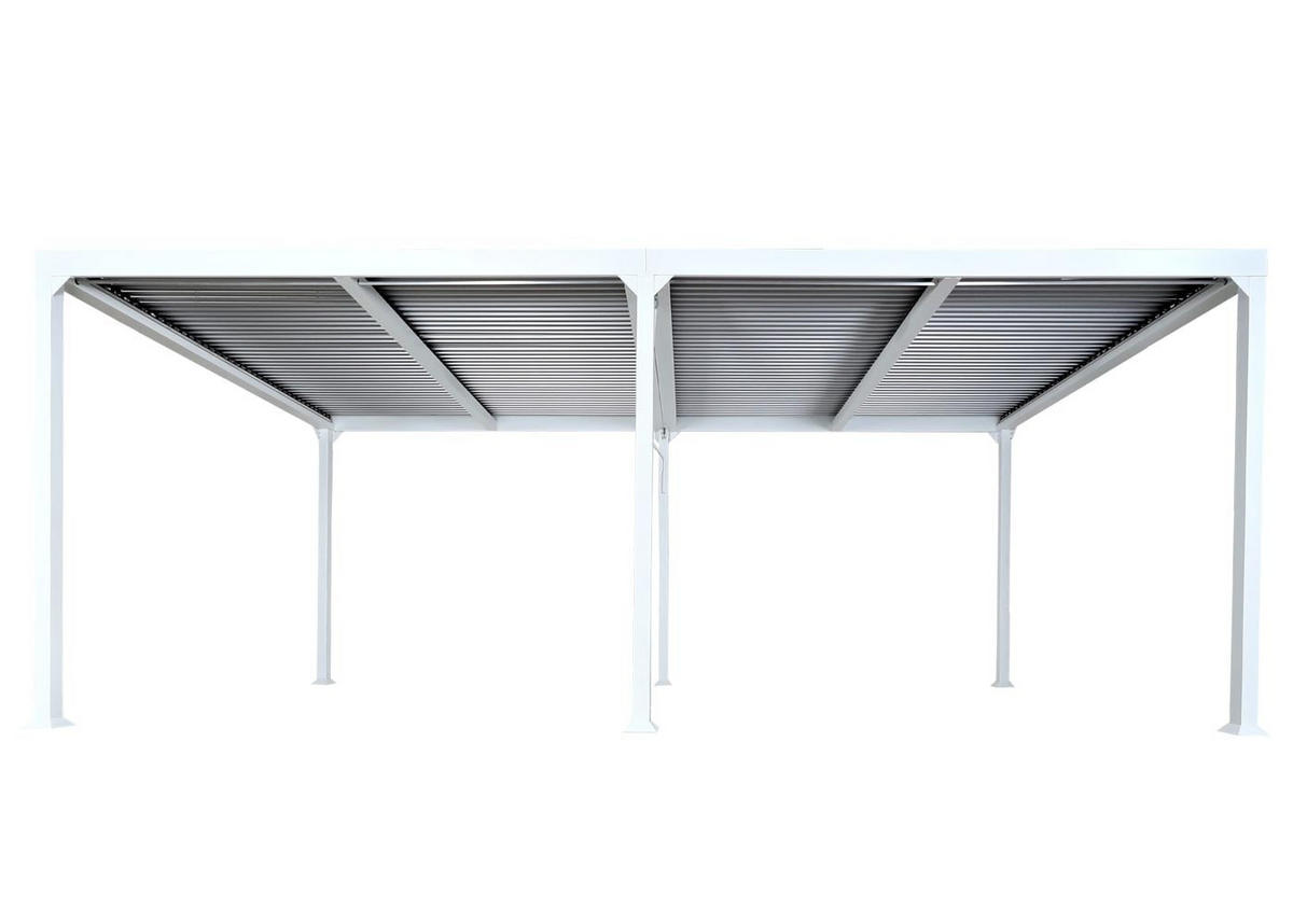 PERGOLA Alu 224x600x300cm Weiß - Weiß, Metall (600/224/300cm) - BERLINLODGE