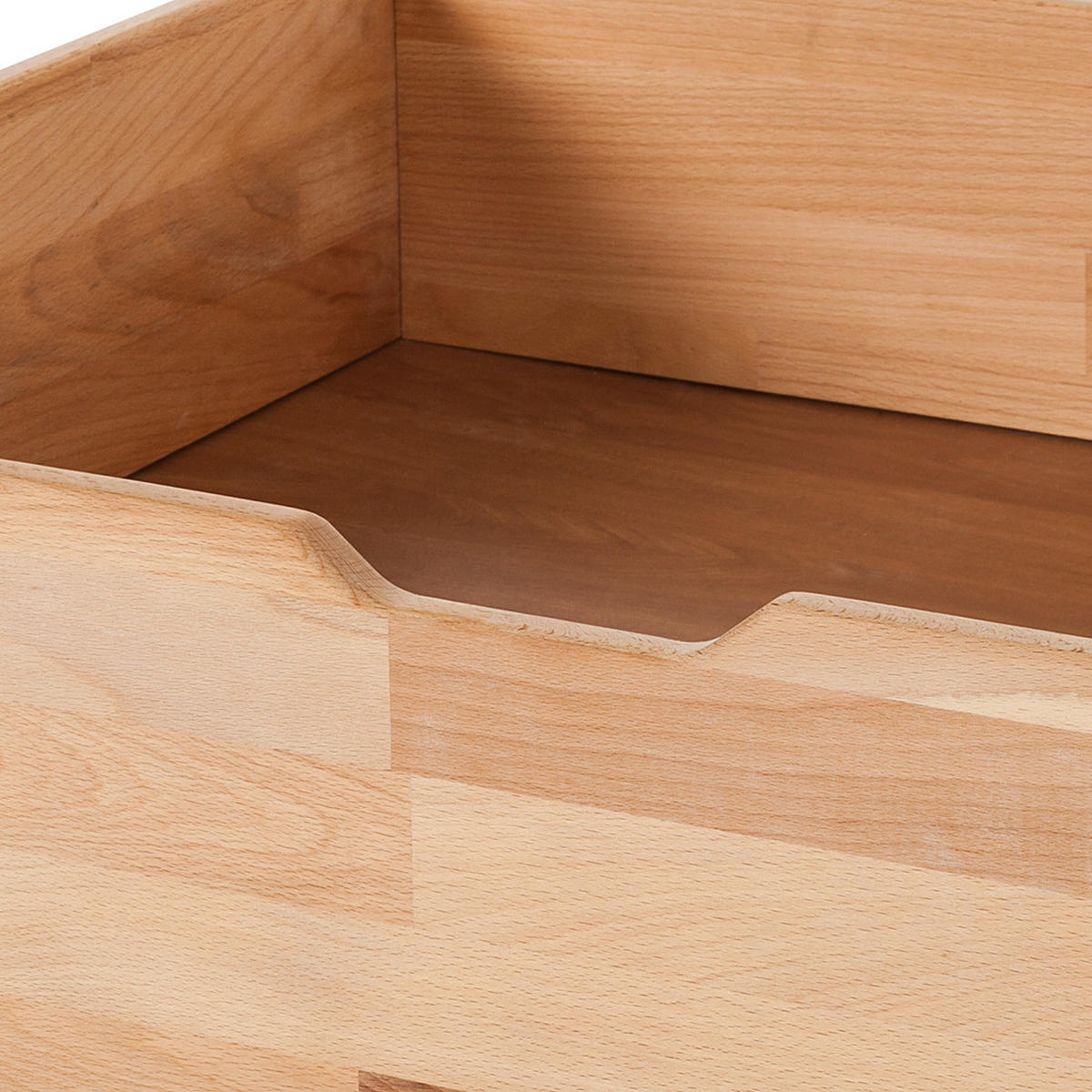 BETTKASTEN - Kernbuche massiv - Kernbuche, Holz - home24