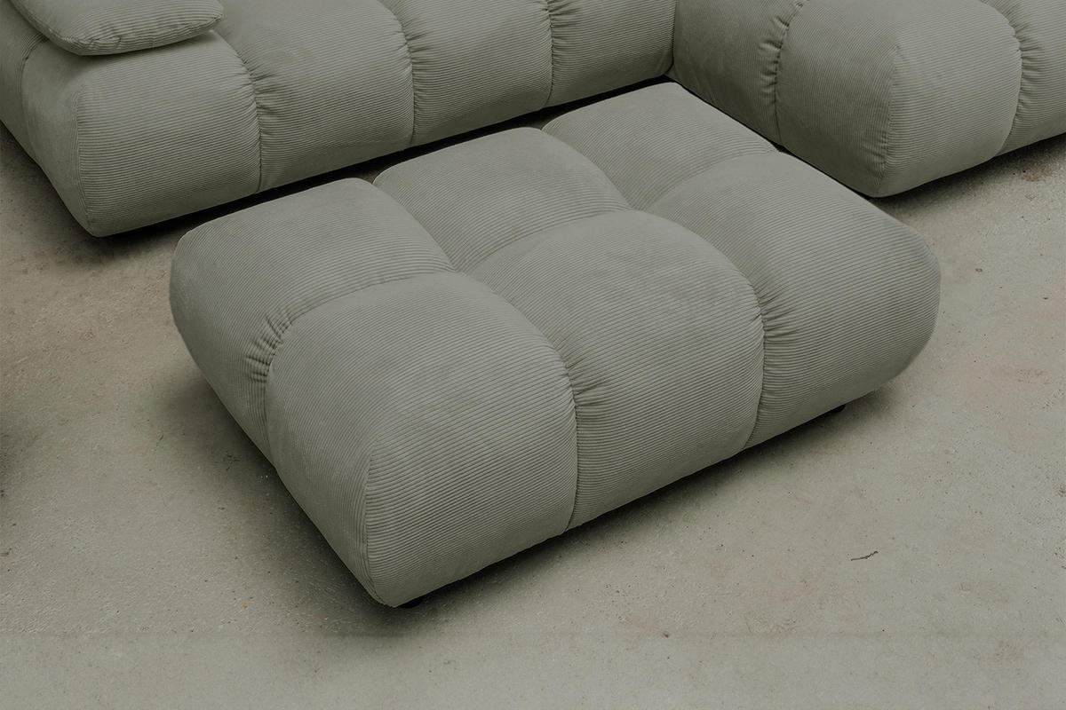 SITZGRUPPE VIVIEN 3ER SET Grün Cord - Olivgrün/Grün, Kunststoff/Textil (359/85/510cm) - KAWOLA