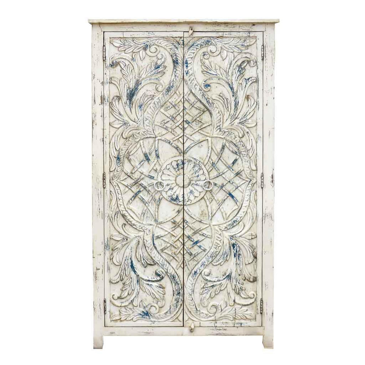 SCHRANK aus Holz 99x42x180 cm - Weiß, Holz (99/180/42cm) - Wanderlust