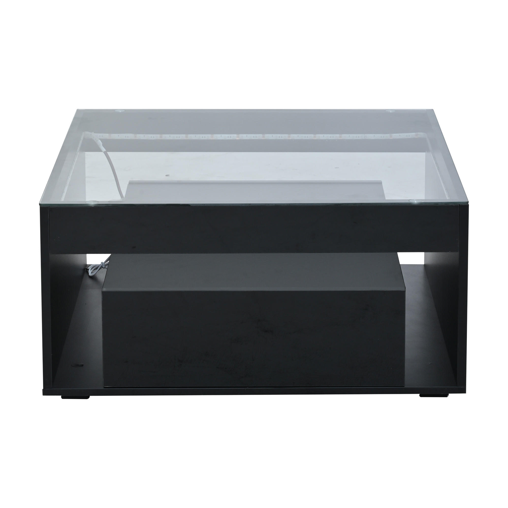 COUCHTISCH Schwarz 70/70/35 cm - Schwarz, Holzwerkstoff (70/70/35cm) - PANGIVO