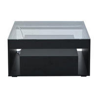 COUCHTISCH Schwarz 70/70/35 cm - Schwarz, Holzwerkstoff (70/70/35cm) - PANGIVO